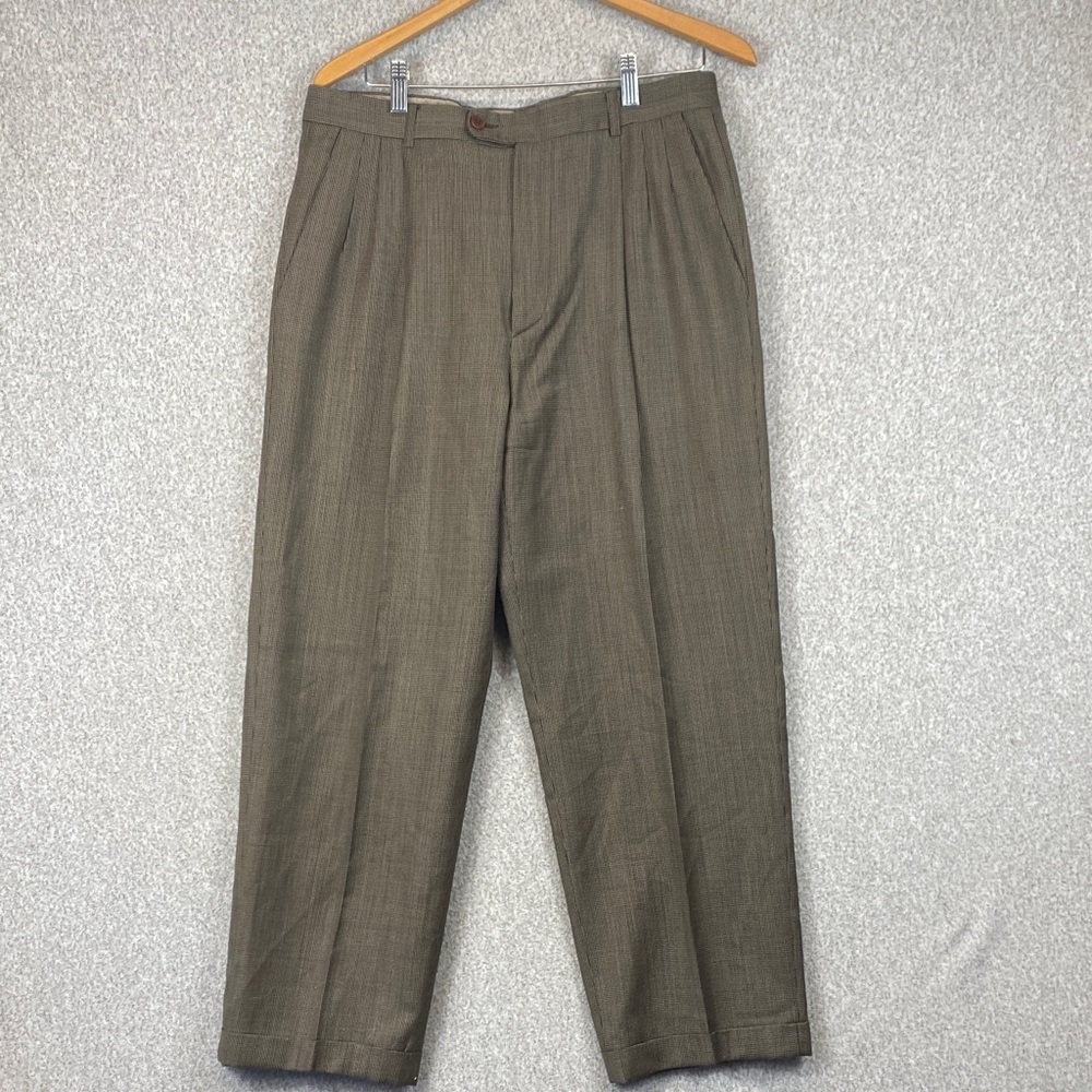 Zanella wool trousers size 33 unlined business professional event formal pleated